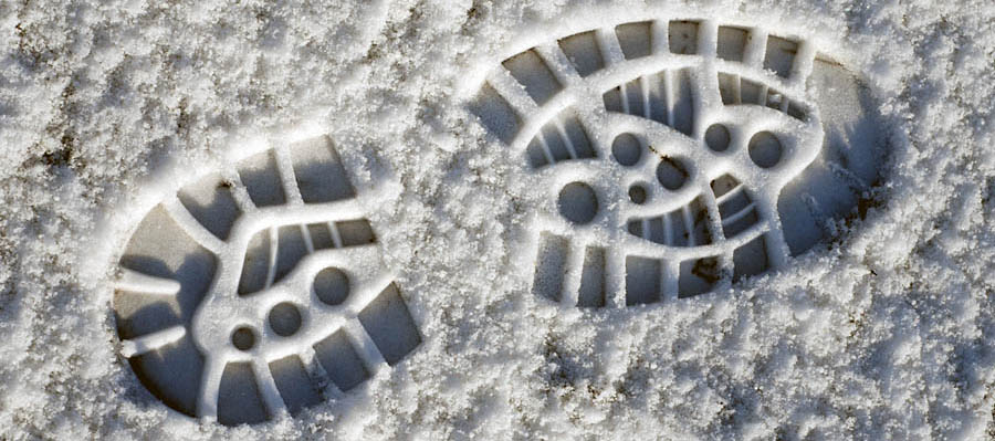 footstep in the snow