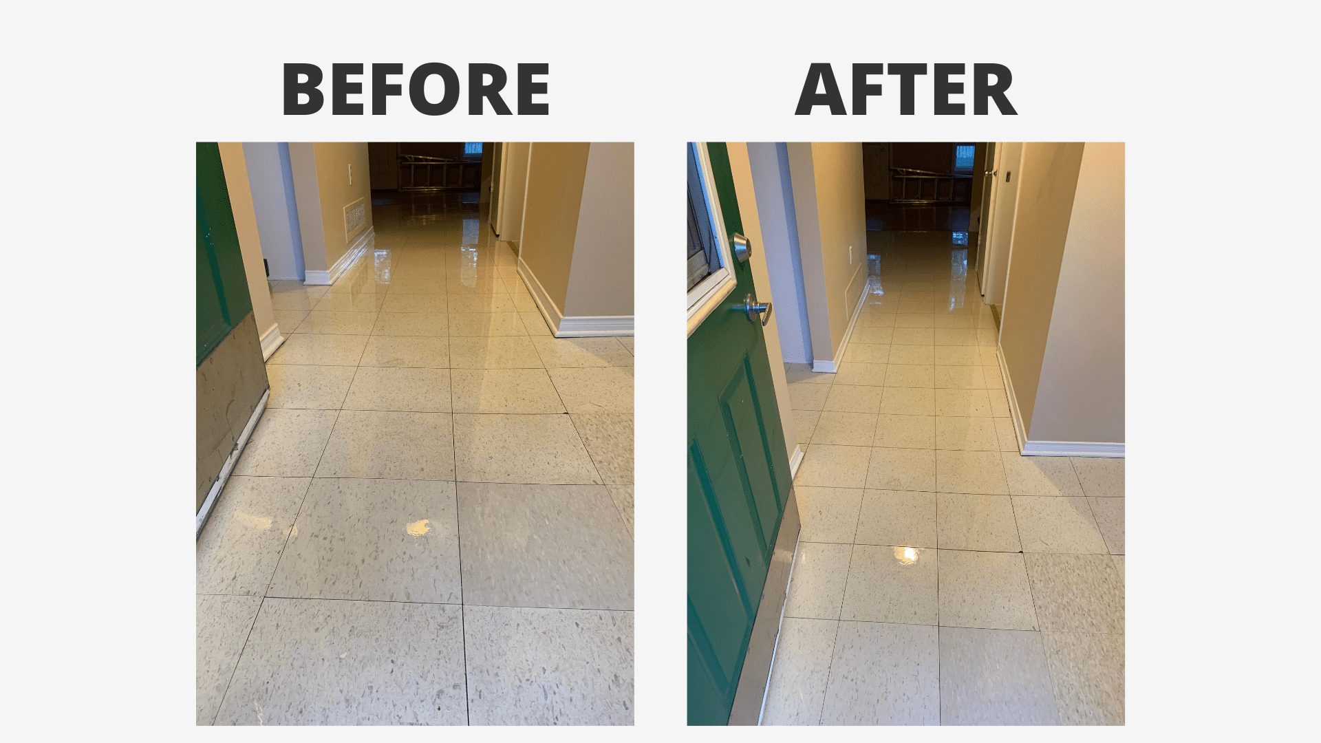 tile and grout white tiles before and after being cleaning